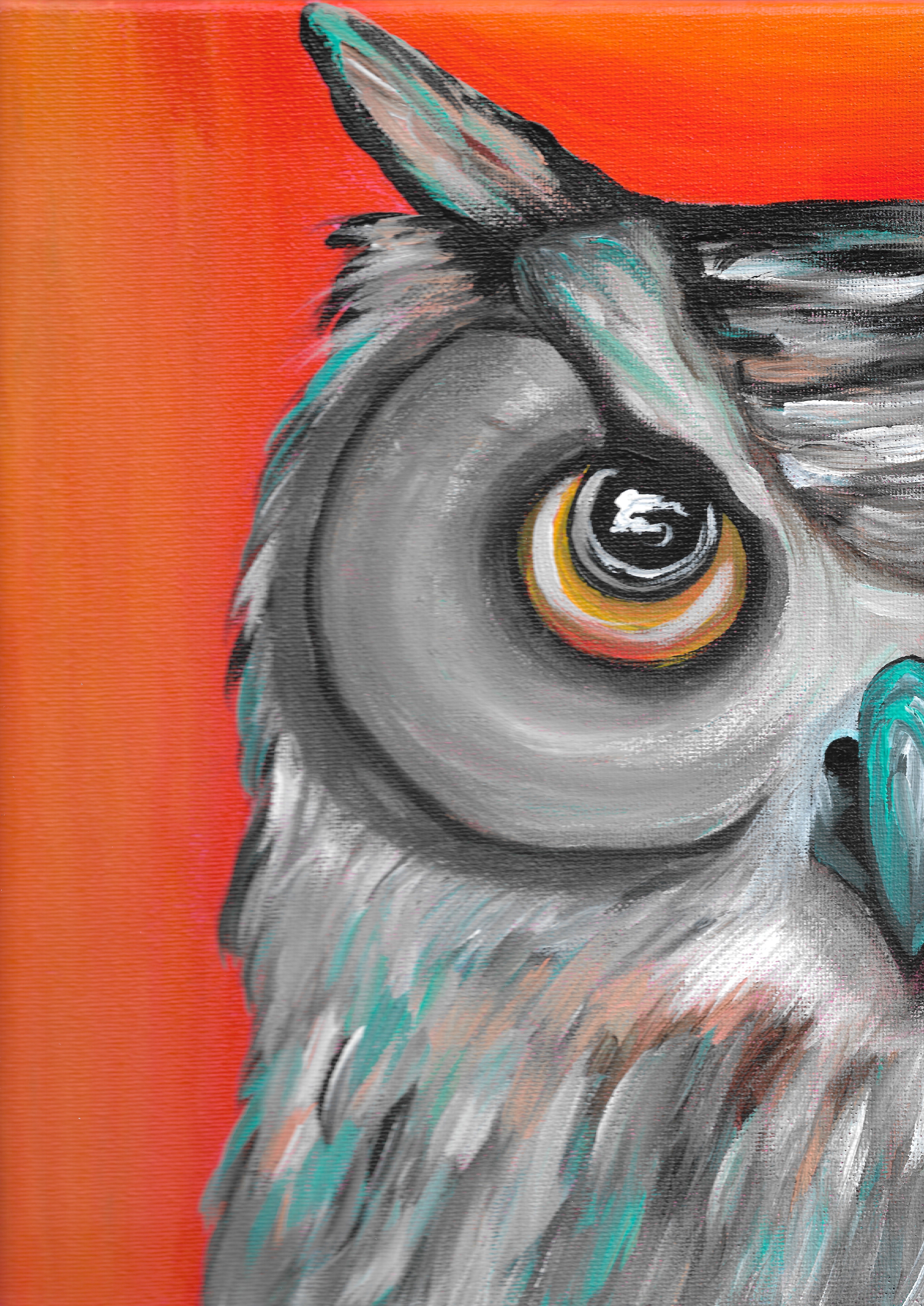 painting of an owl
